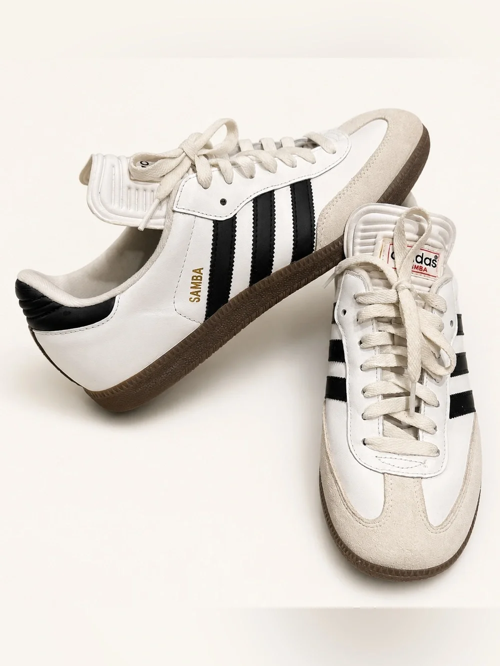 Vintage adidas Samba Classic White Black Gum Shoes Men’s 8 Women’s 9